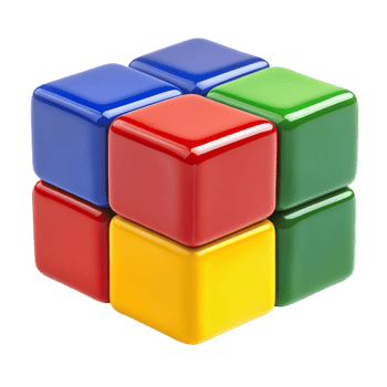 Colorful Cube Puzzle Toy png