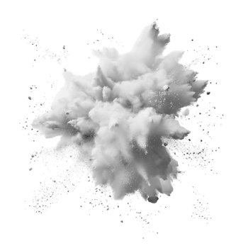 Grey Smoke Cloud Explosion png