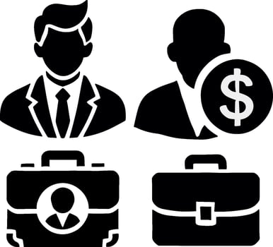 Business profile and CV set icons for resumes and recruitment processes vector
