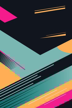 Abstract background, place for text. Trendy geometrical poster. Dark background and bright figures. Retro style. vector
