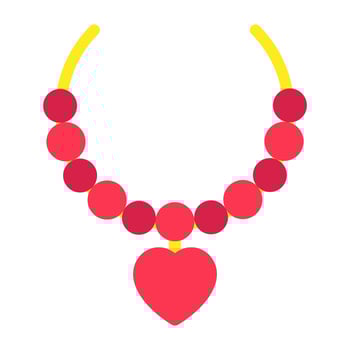 An icon design of necklace vector