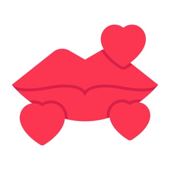 An eye catching design icon of lips vector