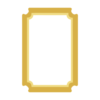 Stylish Gold Frame With Transparent Background png