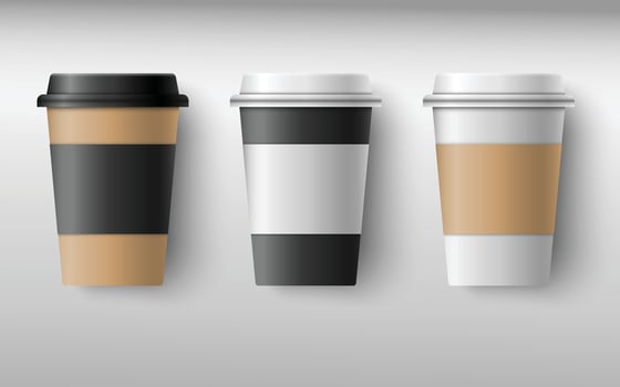 Elegant Coffee Cup Set Perfect Illustration for Cafes and Brands vector