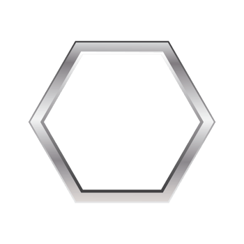silver frame hexagon png