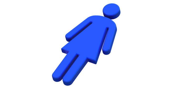 Blue Female icon toilet sign png