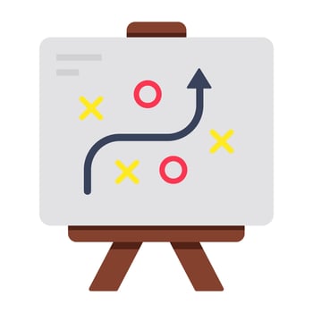 An icon design of business presentation vector