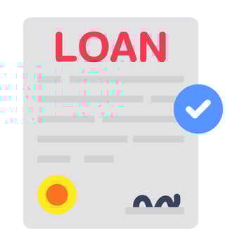 A beautiful design icon of loan paper vector