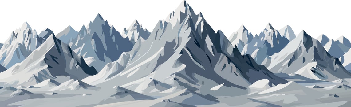 A cartoon illustration of a mountain range vector