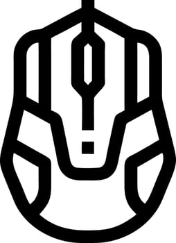 Black Line Illustration Gaming Mouse for Technology and Design Projects vector