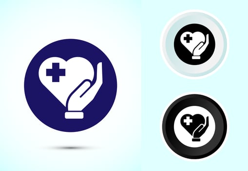 Healthcare icon, healthcare and medical icon sign vector