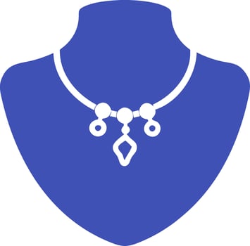 Elegant Necklace Silhouette Jewelry Design Illustration for Craft Projects and Decoration vector