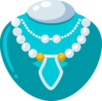 Elegant Pearl Necklace Illustration for Jewelry Design vector