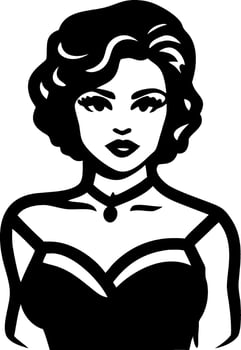 Elegant Woman Silhouette Art for Fashion Design and Decorative Projects vector