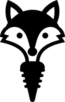 Fox Head Silhouette Wildlife Art for Graphic Design and Tattoo Inspiration vector