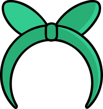 Green Bunny Ear Headband Illustration for Fashion Accessories Design vector