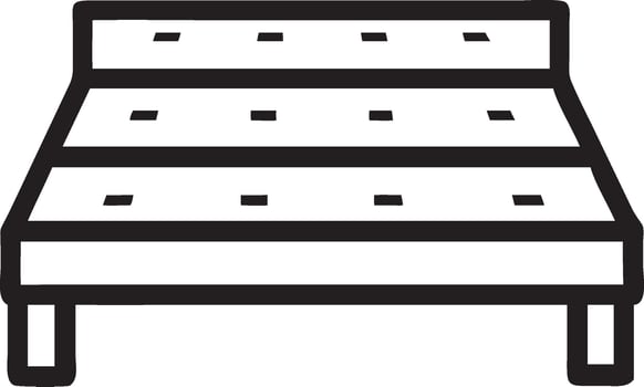 Minimalist Bed Frame Illustration for Interior Design and Decor Projects vector