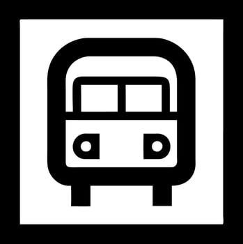 Minimalist Bus Design for Transportation Signage and Graphics vector