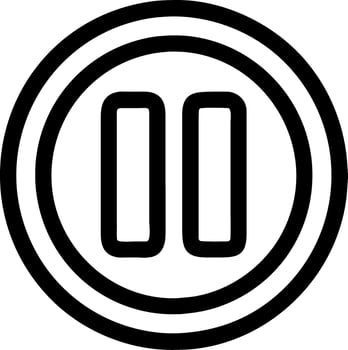 Minimalist Pause Button for Media Control Interfaces vector