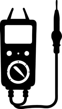 Multimeter Illustration for Electrical Testing and Engineering Design vector