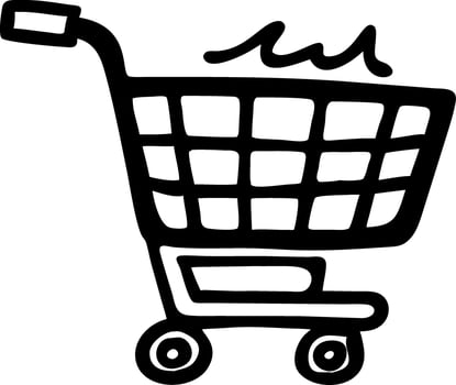 Shopping Cart Illustration Symbol for E-commerce Retail Marketing Design vector