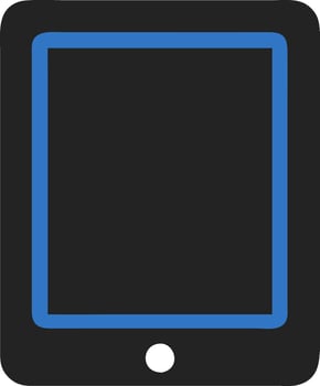 Illustration of Tablet Device with Blue Frame for Digital Design Projects vector