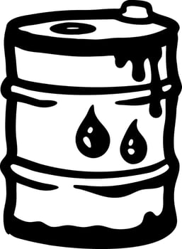 Illustration Oil Barrel with Dripping Liquid Symbol for Environmental Concepts vector