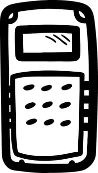 Vintage Mobile Phone Illustration for Retro Themed Designs and Tech Projects vector