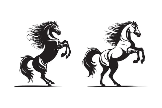Dynamic Horse Illustration Perfect for Logos and Printable Art vector