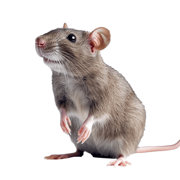 Curious gray rat standing on hind legs png