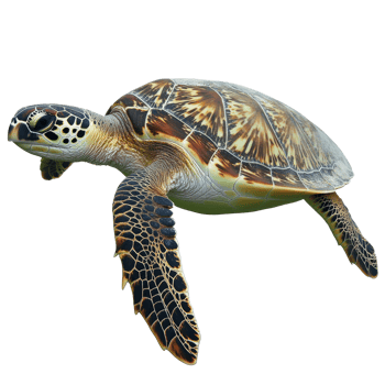 Sea turtle swimming gracefully in ocean waters png