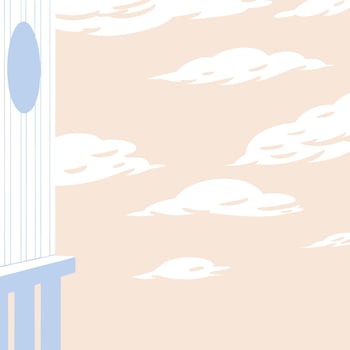 Pastel Sky and Abstract Structure vector