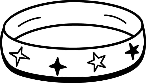 Silicone bracelet icon in doodle style vector