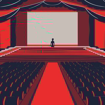 Empty Theater A Stage Awaits vector