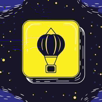 Hot Air Balloon Night Sky Adventure vector