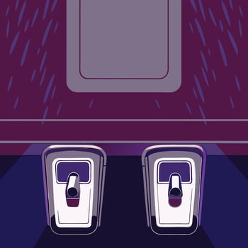 Dual Dispensers Abstract Illustration vector