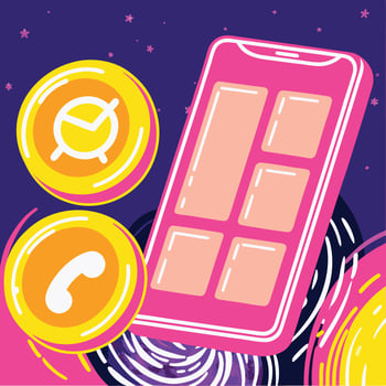 Mobile App Interface Design Time Management Communication Features vector