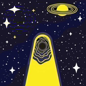 Cosmic Portal Journey Through Space and Stars vector