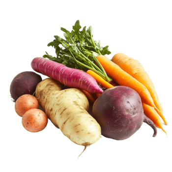 Vibrant display of fresh root veggies png