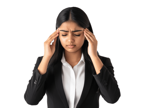 Feeling stressed while preparing for a meeting png