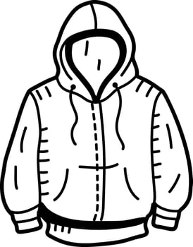 Hoodie icon in hand drawn style vector
