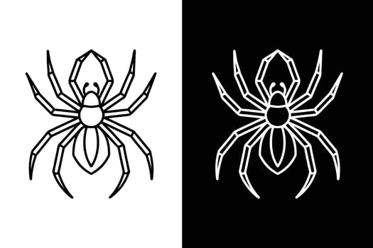 Spider line icon. Isolated spider flat illustration vector