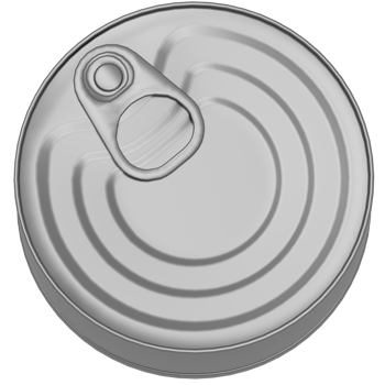 3d A can of food on a transparent background png