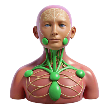 Human Anatomy 3D Model of Lymphatic System png
