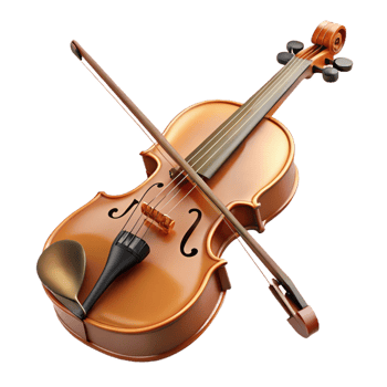 Violin with Bow on Abstract Background png