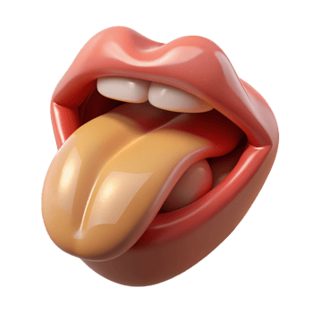 3D Glossy Mouth Illustration png