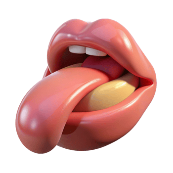 Glossy Lips Isometric Render png