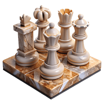 Marble Chess Pieces on Board png