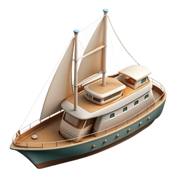 Sailboat with White Sail png