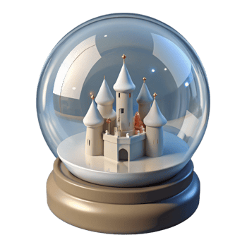 Castle Snow Globe Decoration png